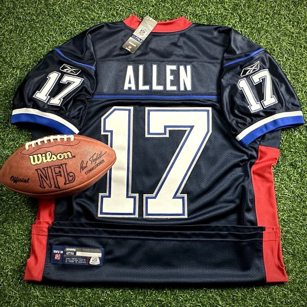 New! Reebok NFL Authentic Reverse Retro Jersey Buffalo Bills Josh Allen Sz. 52