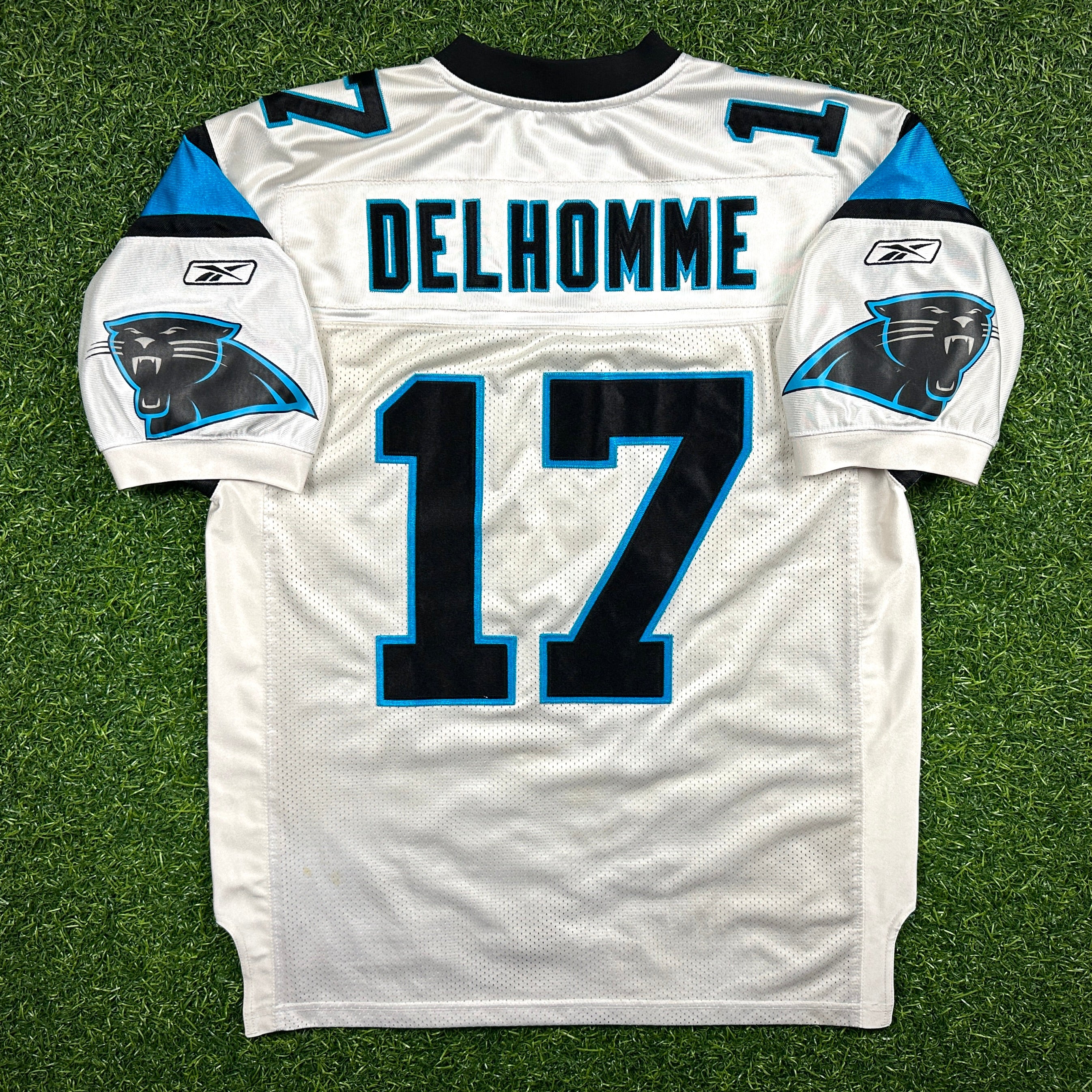 2003 Reebok NFL Authentic Jersey Carolina Panthers Jake Delhomme Sz. 48 Vintage