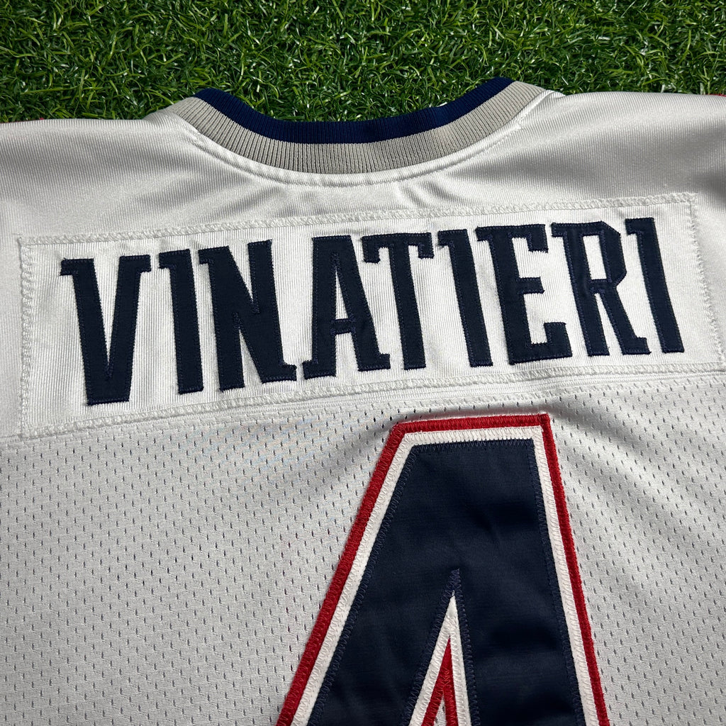 2002 Reebok NFL Authentic Jersey New England Patriots Adam Vinatieri Sz. 54 HOF