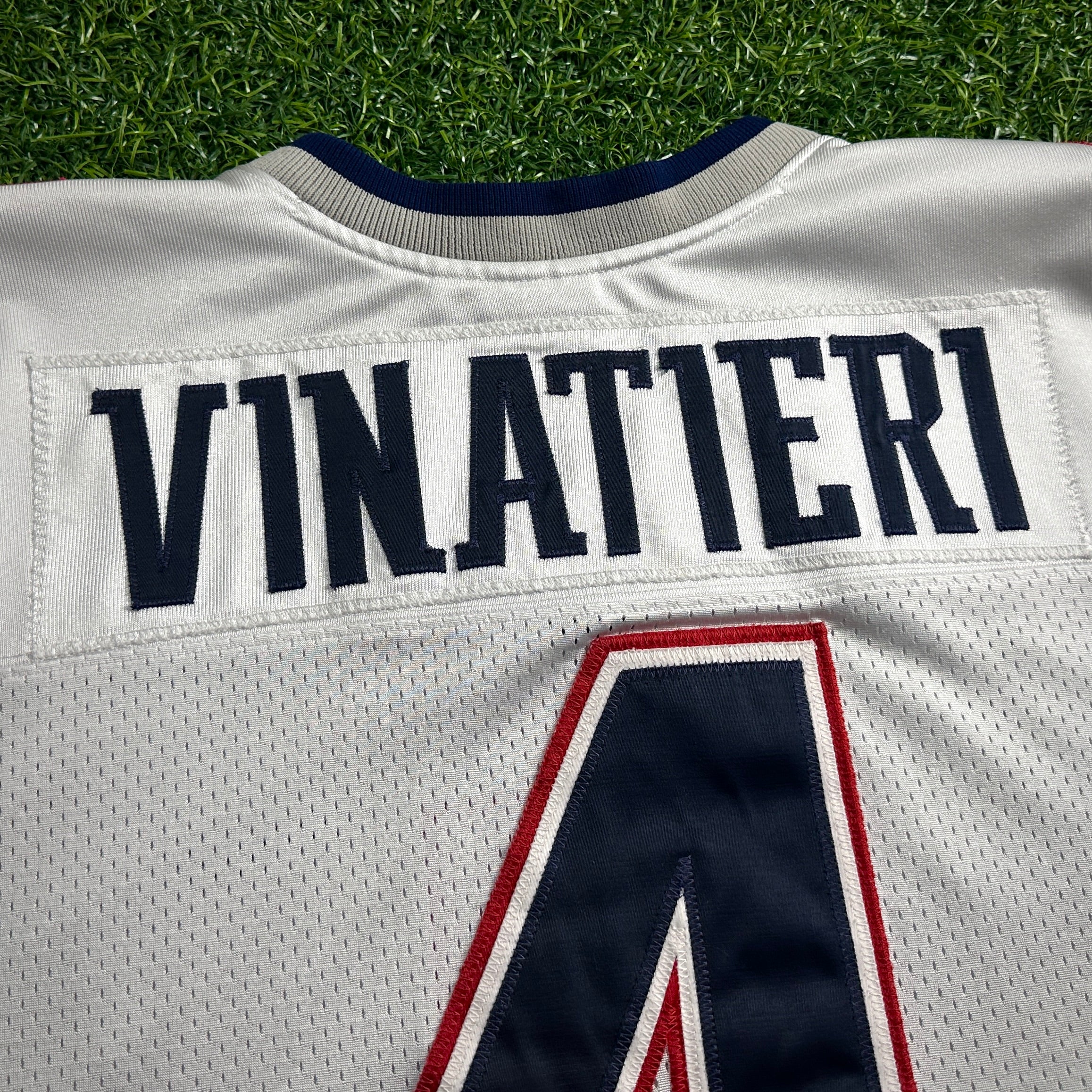 2002 Reebok NFL Authentic Jersey New England Patriots Adam Vinatieri Sz. 54 HOF