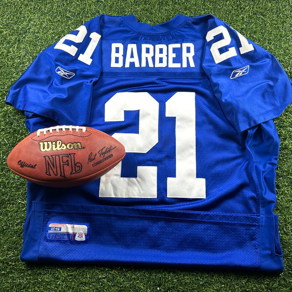 2002 Reebok NFL Authentic Jersey New York Giants Tiki Barber Sz. 52 Vintage