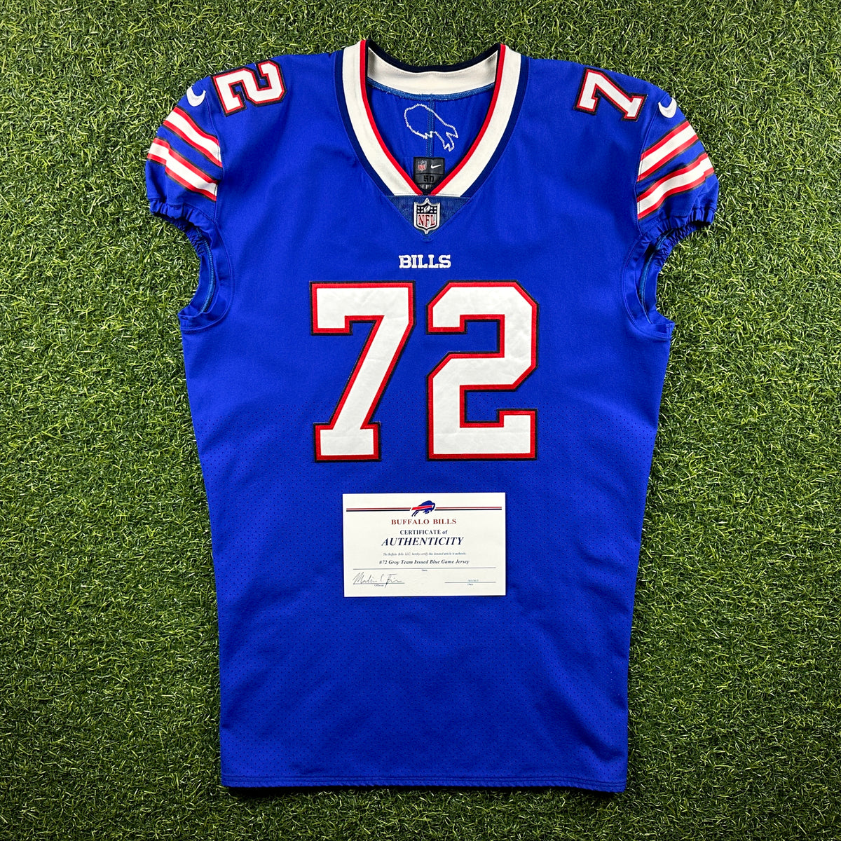 2017 Nike NFL Game-Used Jersey Buffalo Bills Ryan Groy Sz. 50 LINE Team COA