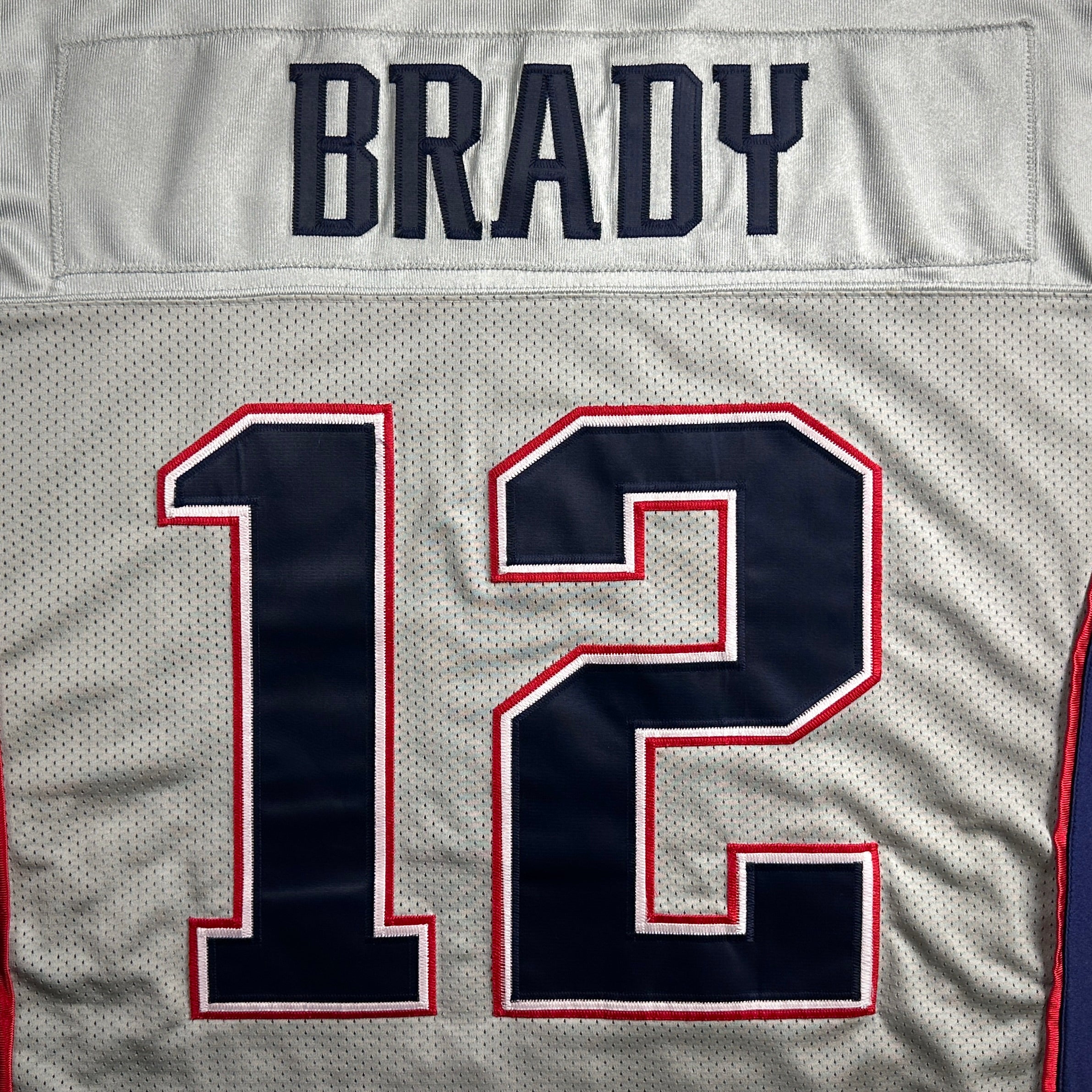 2003 Reebok NFL Authentic Jersey New England Patriots Tom Brady Sz. 48 Silver Alternate