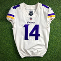 2017 Nike NFL Game Used Worn Away Jersey Minnesota Vikings Sz. 40 L-BK Patriots