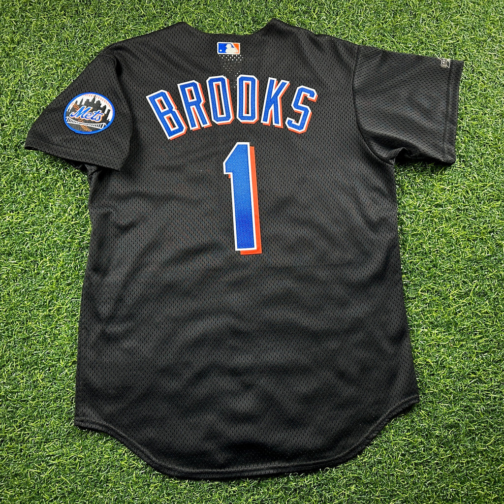 2000 Majestic MLB Jersey New York Mets Garth Brooks Black Sz. M Vintage