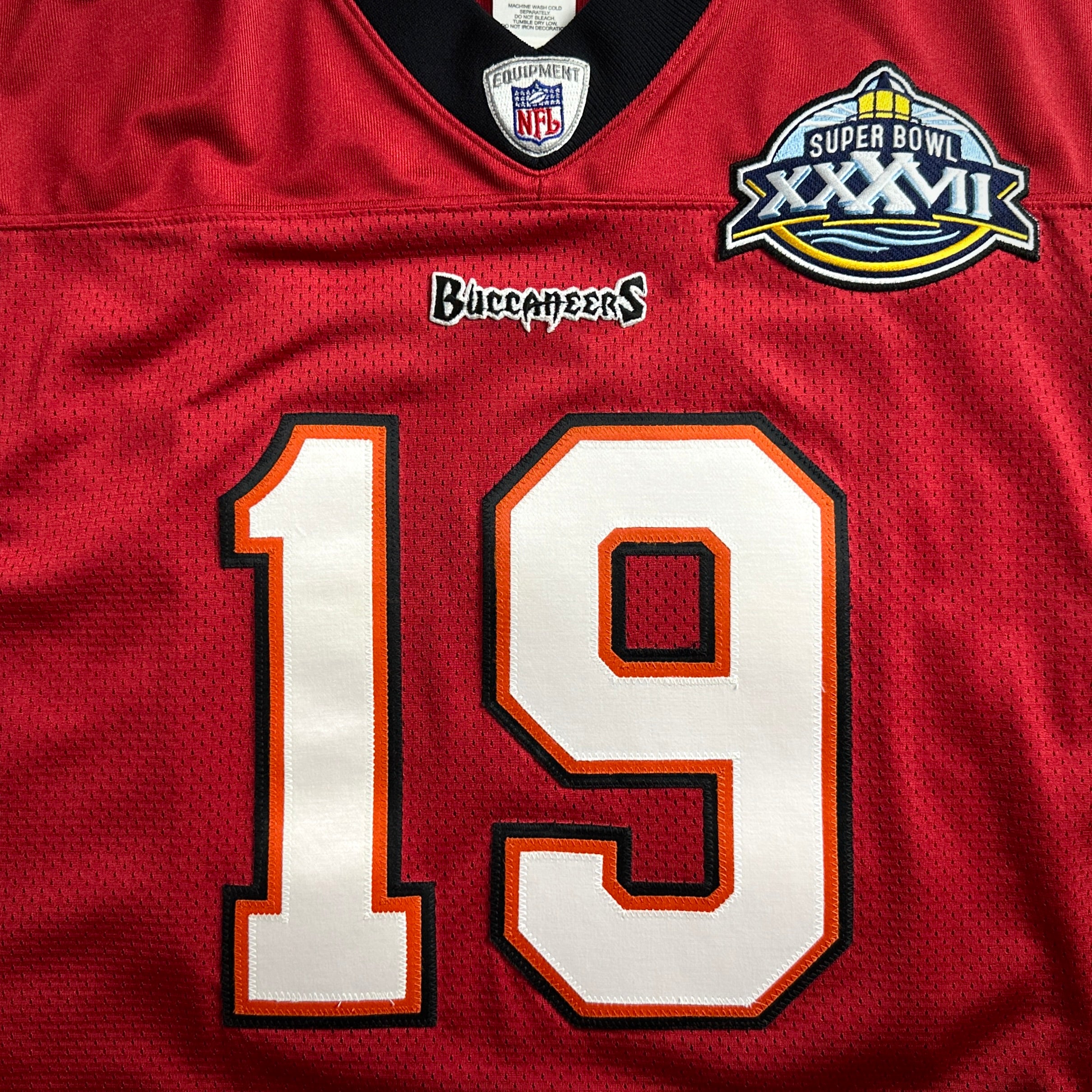 2002 Reebok NFL Authentic Jersey Tampa Bay Buccaneers Keyshawn Johnson Sz. 48 Super Bowl XXXVII