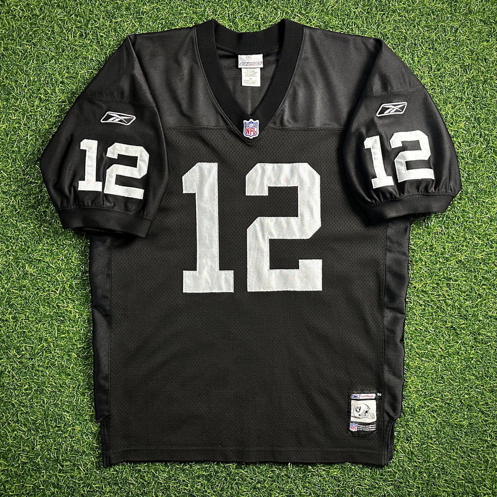 2001 Reebok NFL Authentic Jersey Oakland Raiders Rich Gannon Sz. 50 Vintage Helmet Tag