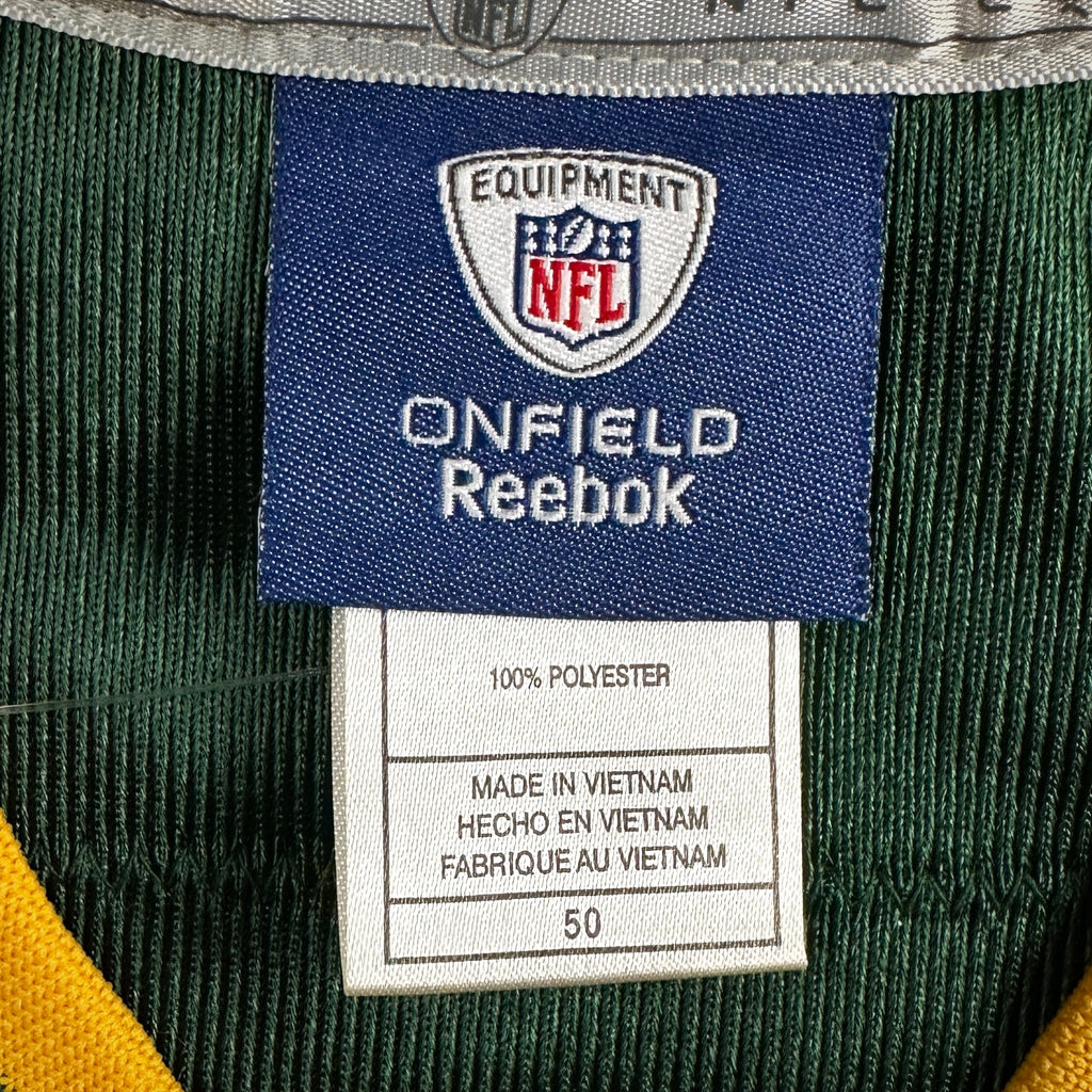 New! Reebok NFL Authentic Jersey Green Bay Packers Brett Favre Sz. 50 Vintage