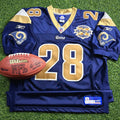 2004 Reebok NFL Authentic Jersey St. Louis Rams Marshall Faulk Sz 52 Vintage HOF