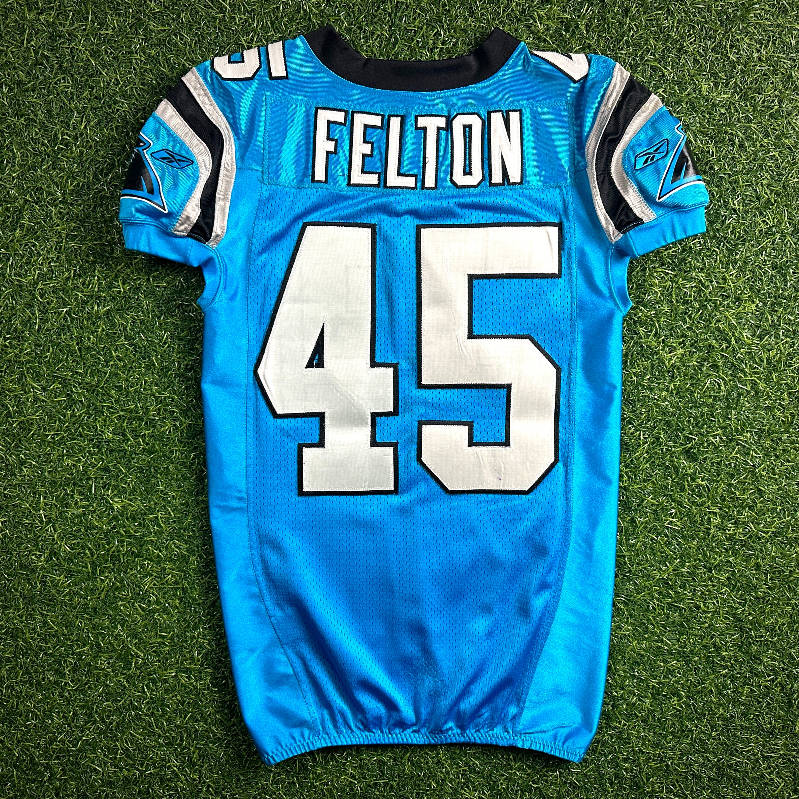 2011 Reebok NFL Game Used Worn Jersey Carolina Panthers Jerome Felton 3 Games