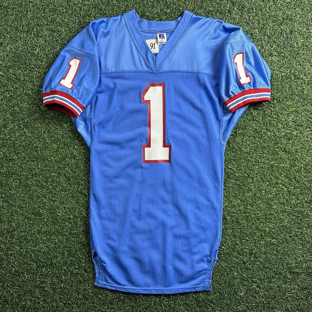 1991 Russell NFL Team Issued Game Jersey Houston Oilers Warren Moon Sz. 42 HOF
