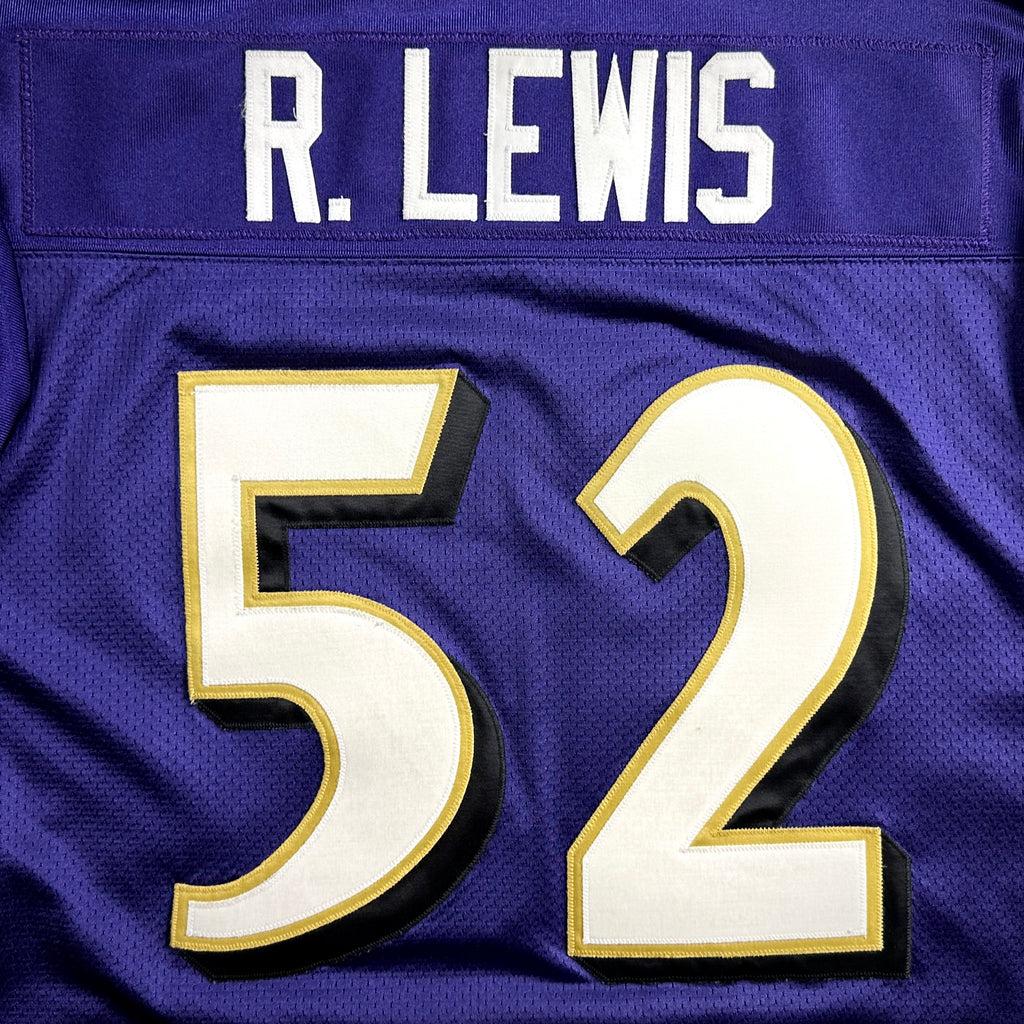 2001 Reebok NFL Authentic Jersey Baltimore Ravens Ray Lewis Sz. 52 Helmet Tag Vintage