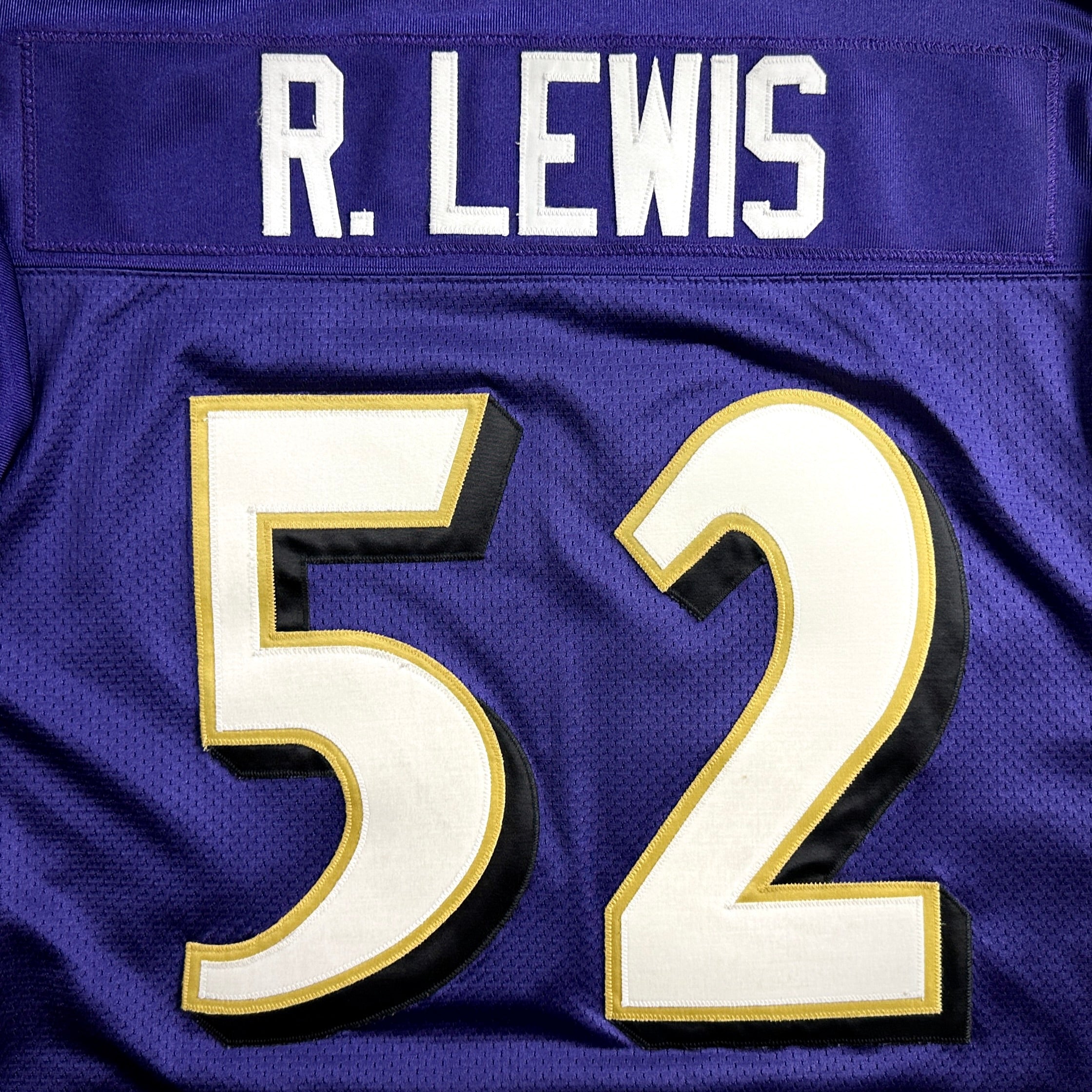 2001 Reebok NFL Authentic Jersey Baltimore Ravens Ray Lewis Sz. 52 Helmet Tag Vintage