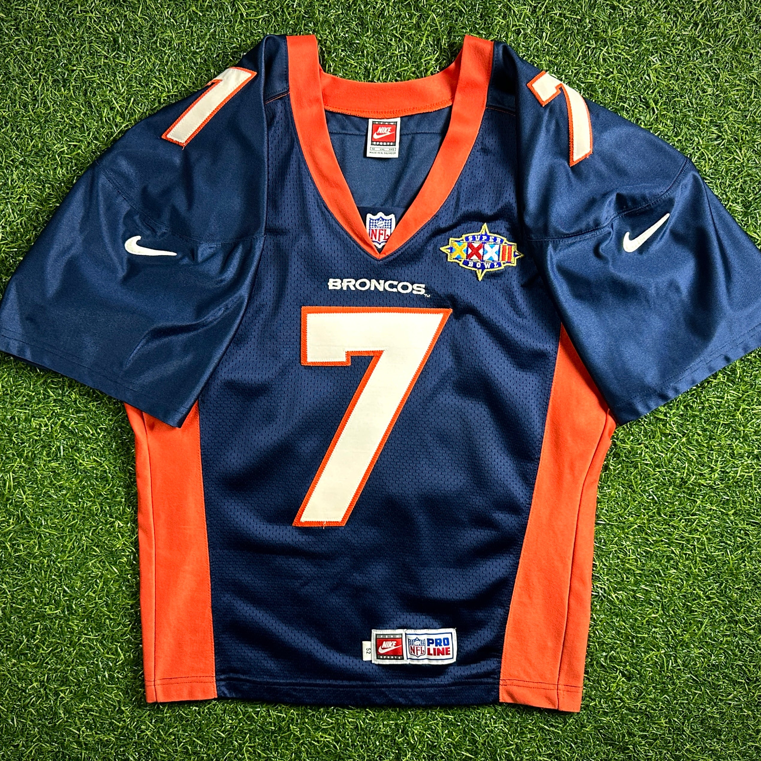 1997 Nike NFL Authentic Jersey Denver Broncos John Elway Super Bowl XXXII HOF