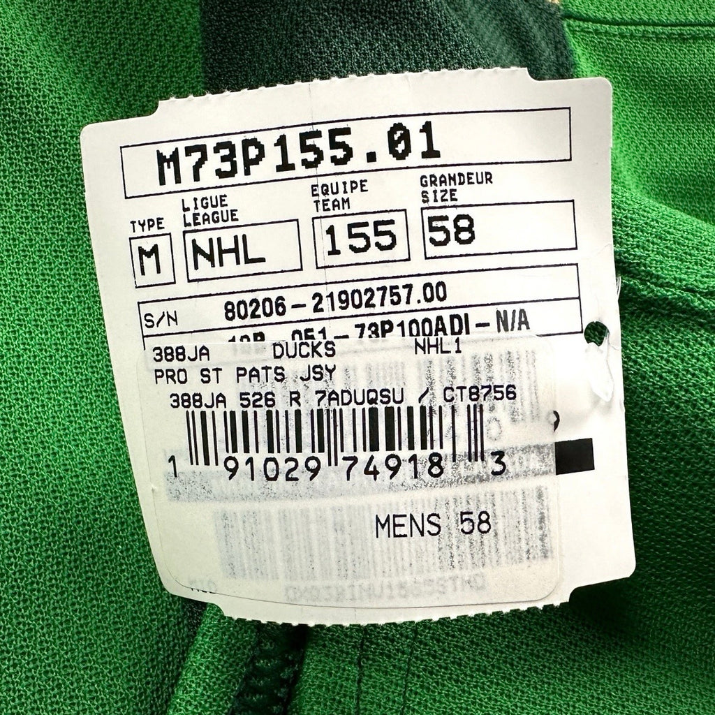 3/18/2018 Adidas NHL Team Issued Jersey Anaheim Mighty Ducks St Patrick’s Day 58