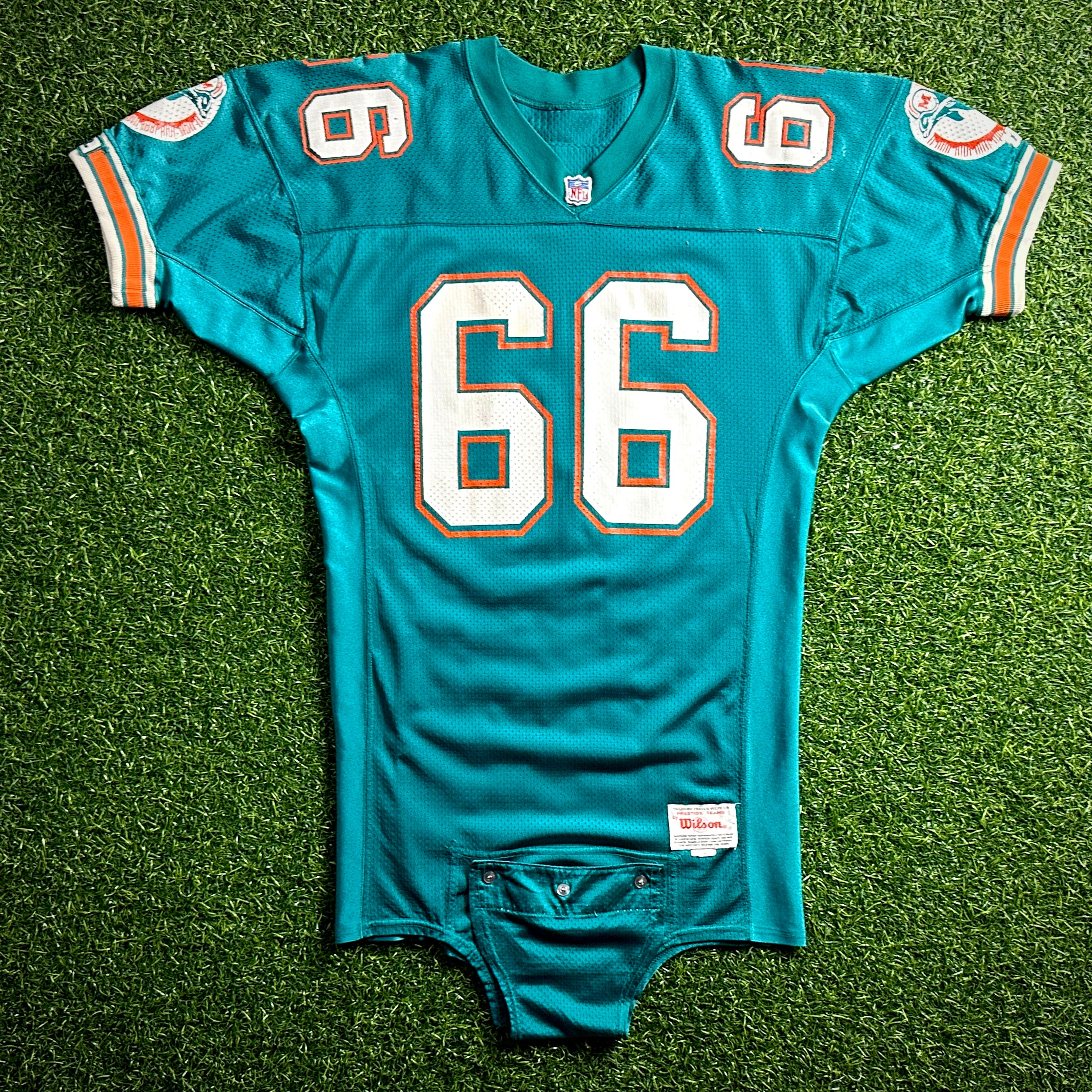 1991 Wilson NFL Game Used Worn Jersey Miami Dolphins Darren Handy Joe Robbie JR