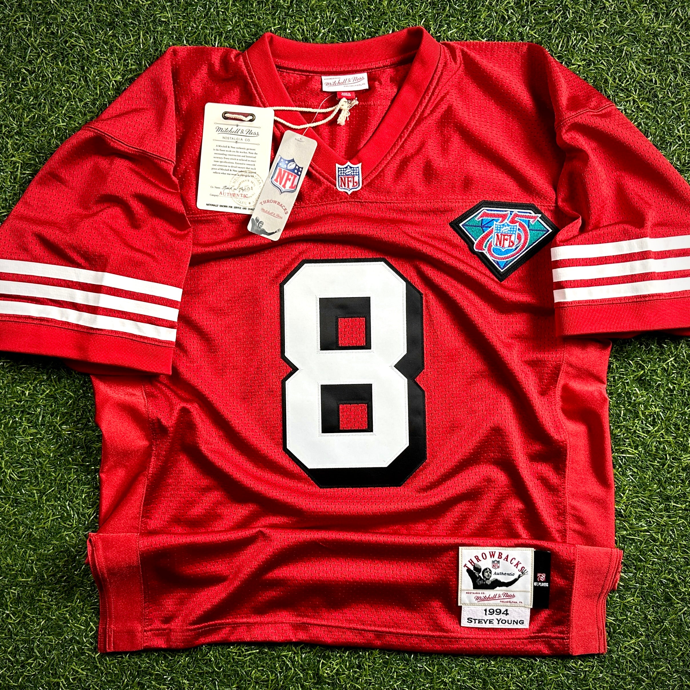 New! Mitchell & Ness 1994 Authentic Jersey San Francisco 49ers Steve Young Sz 44