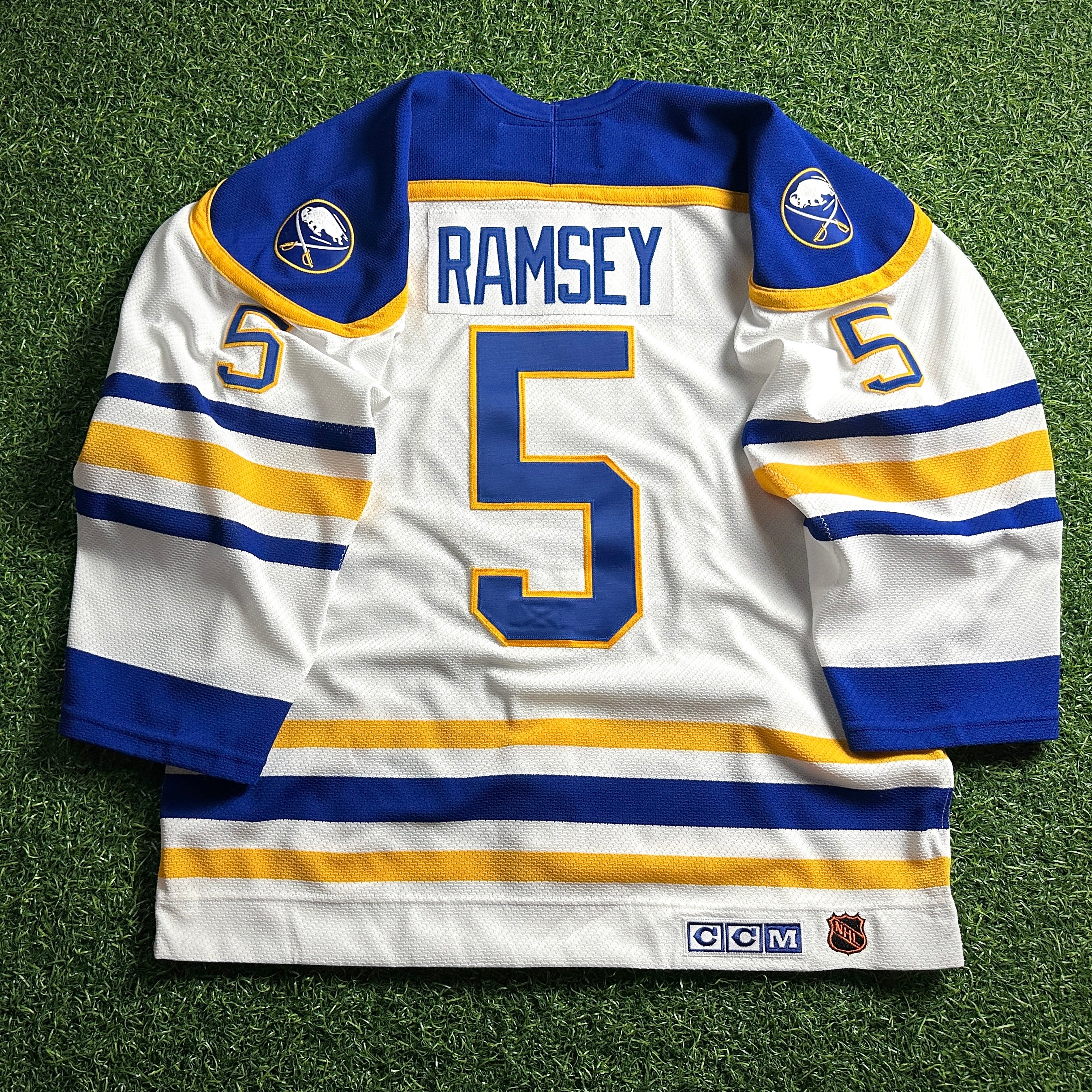 CCM NHL On-Ice Authentic 1988 Jersey Buffalo Sabres Mike Ramsey Sz. 50 Throwback