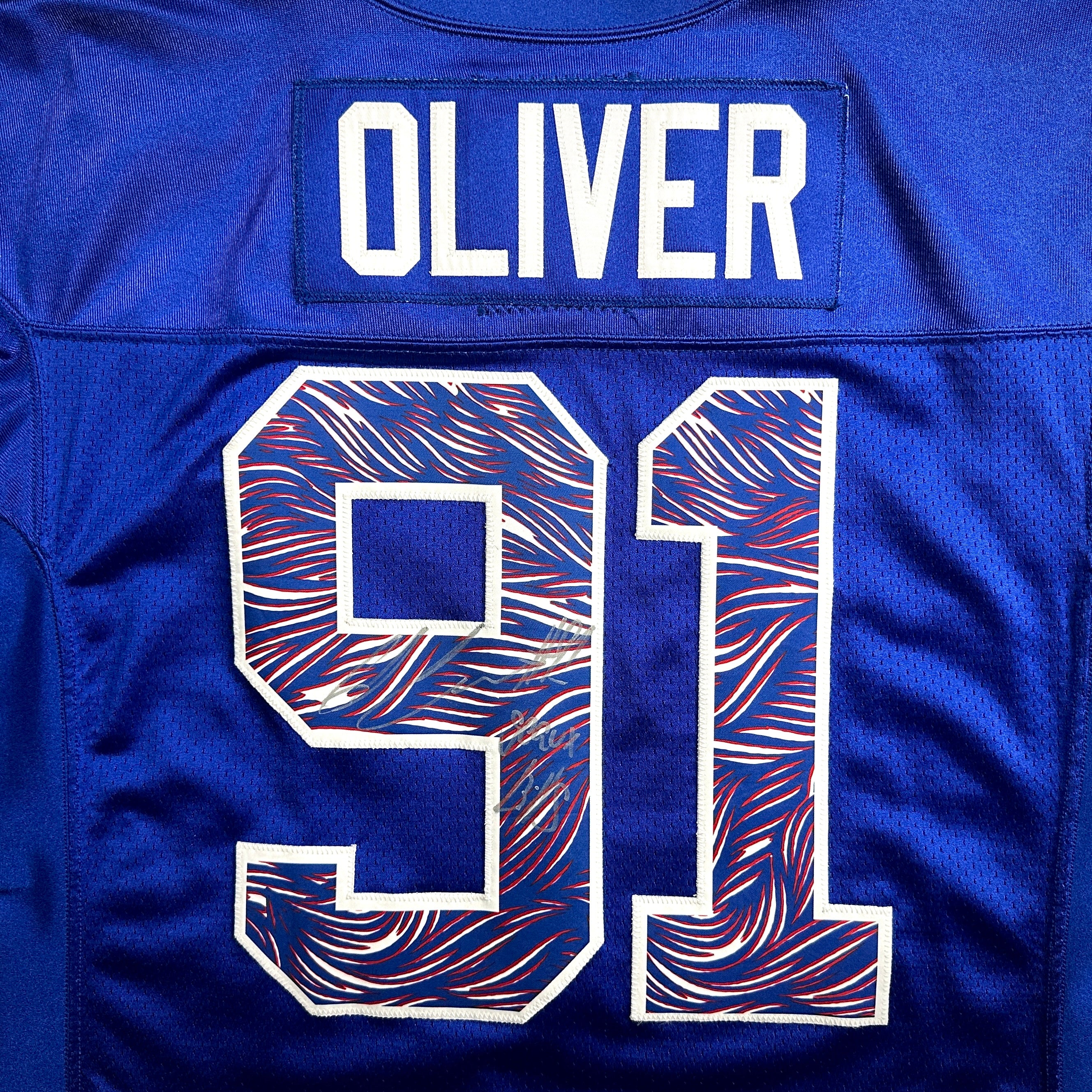 8/11/2021 Nike NFL Game Used Practice Jersey Buffalo Bills Ed Oliver Autograph