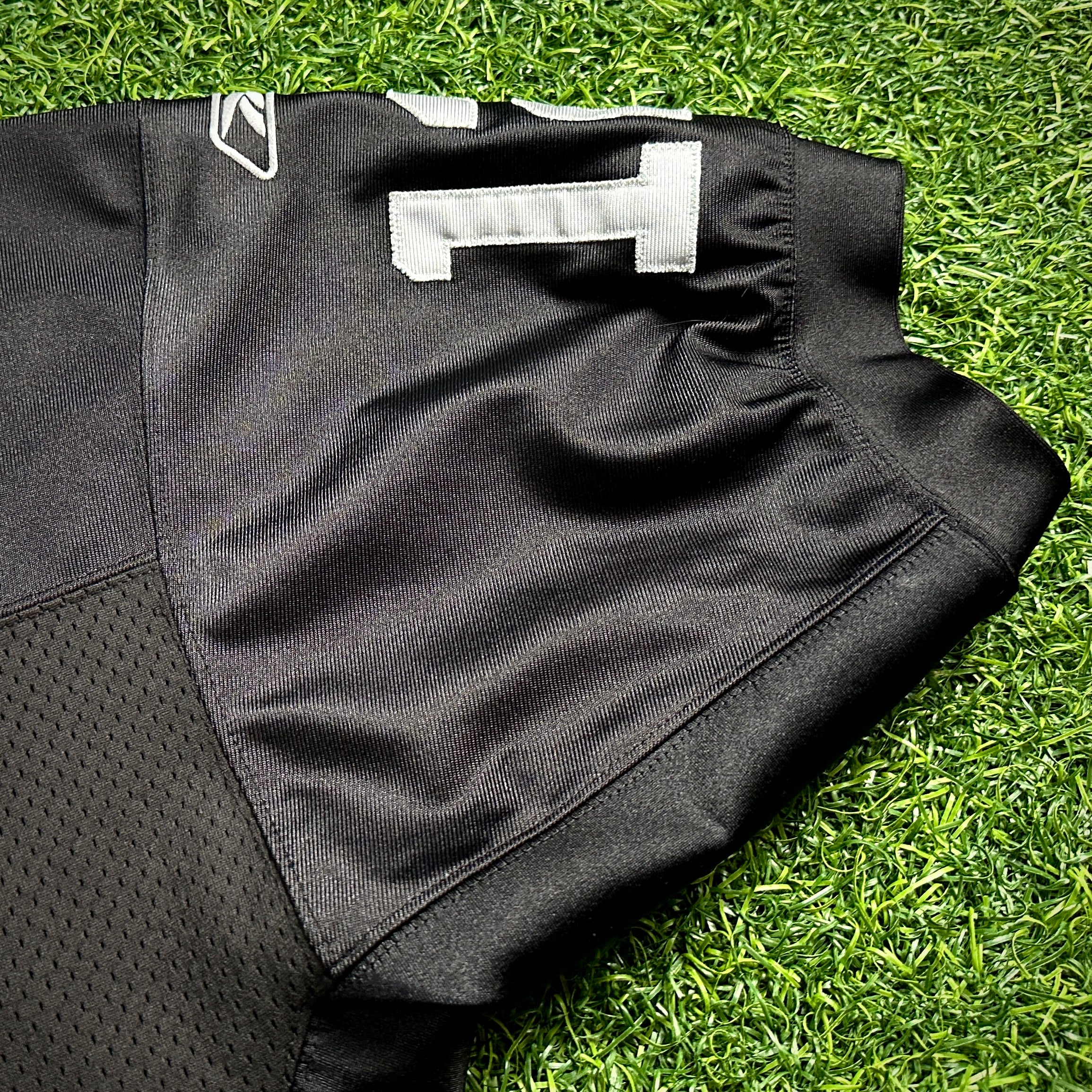 2001 Reebok NFL Authentic Jersey Oakland Raiders Rich Gannon Sz. 50 Vintage Helmet Tag