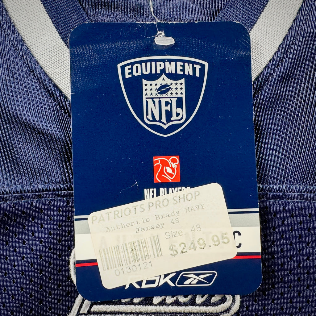 New! 2007 Reebok NFL Authentic Jersey New England Patriots Tom Brady Sz. 48 Vintage