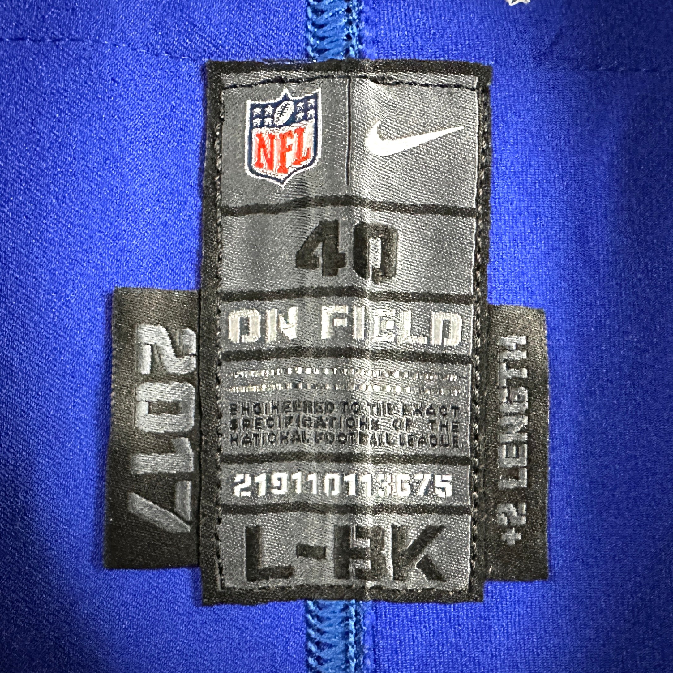 2018 Nike NFL Game Used Worn Jersey Buffalo Bills Taiwan Jones Team COA Captain