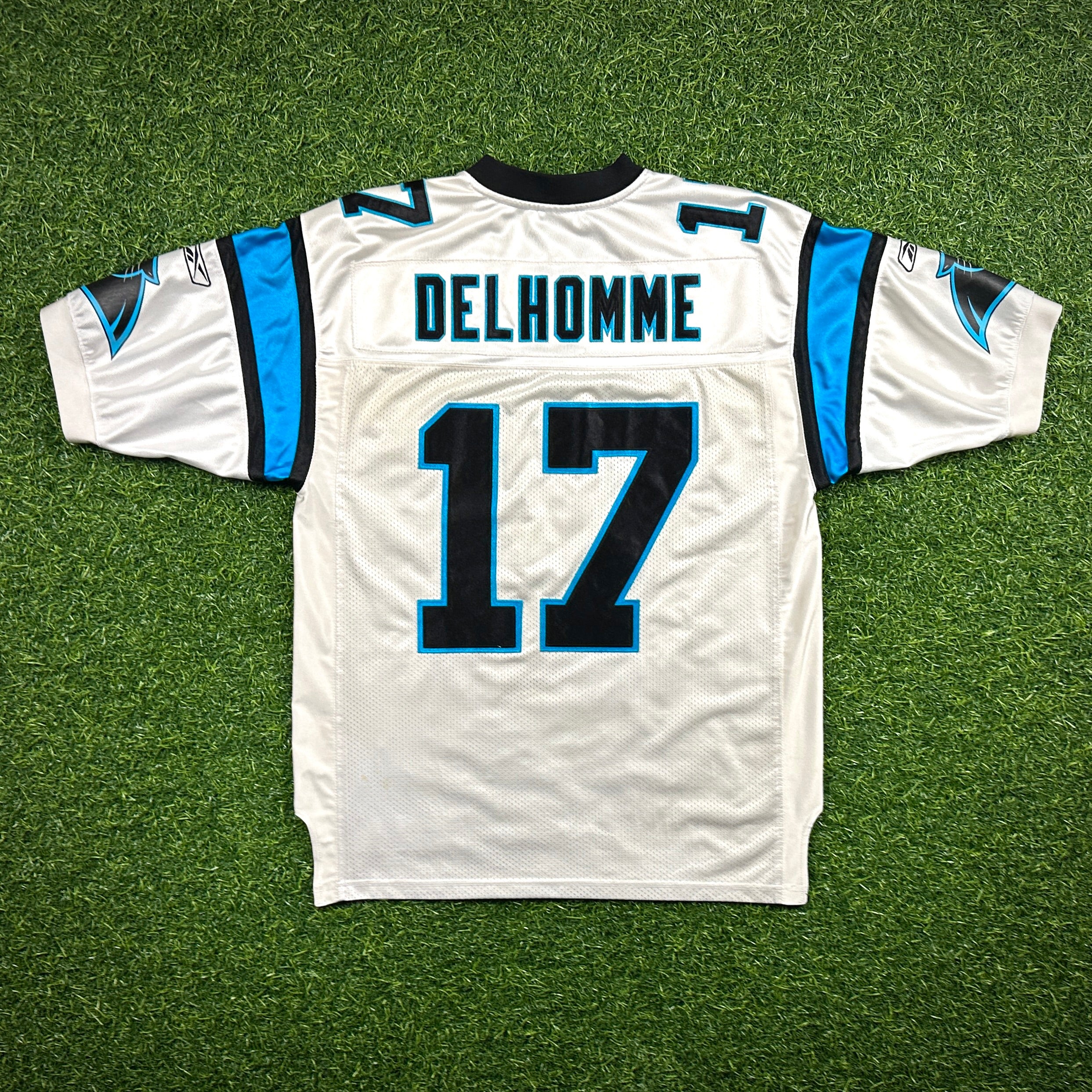 2003 Reebok NFL Authentic Jersey Carolina Panthers Jake Delhomme Sz. 48 Vintage