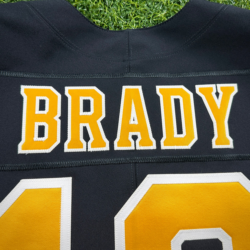 New! Nike NFL X NHL Vapor Elite Authentic Jersey Boston Bruins New England Patriots Tom Brady Sz. 48 Mashup