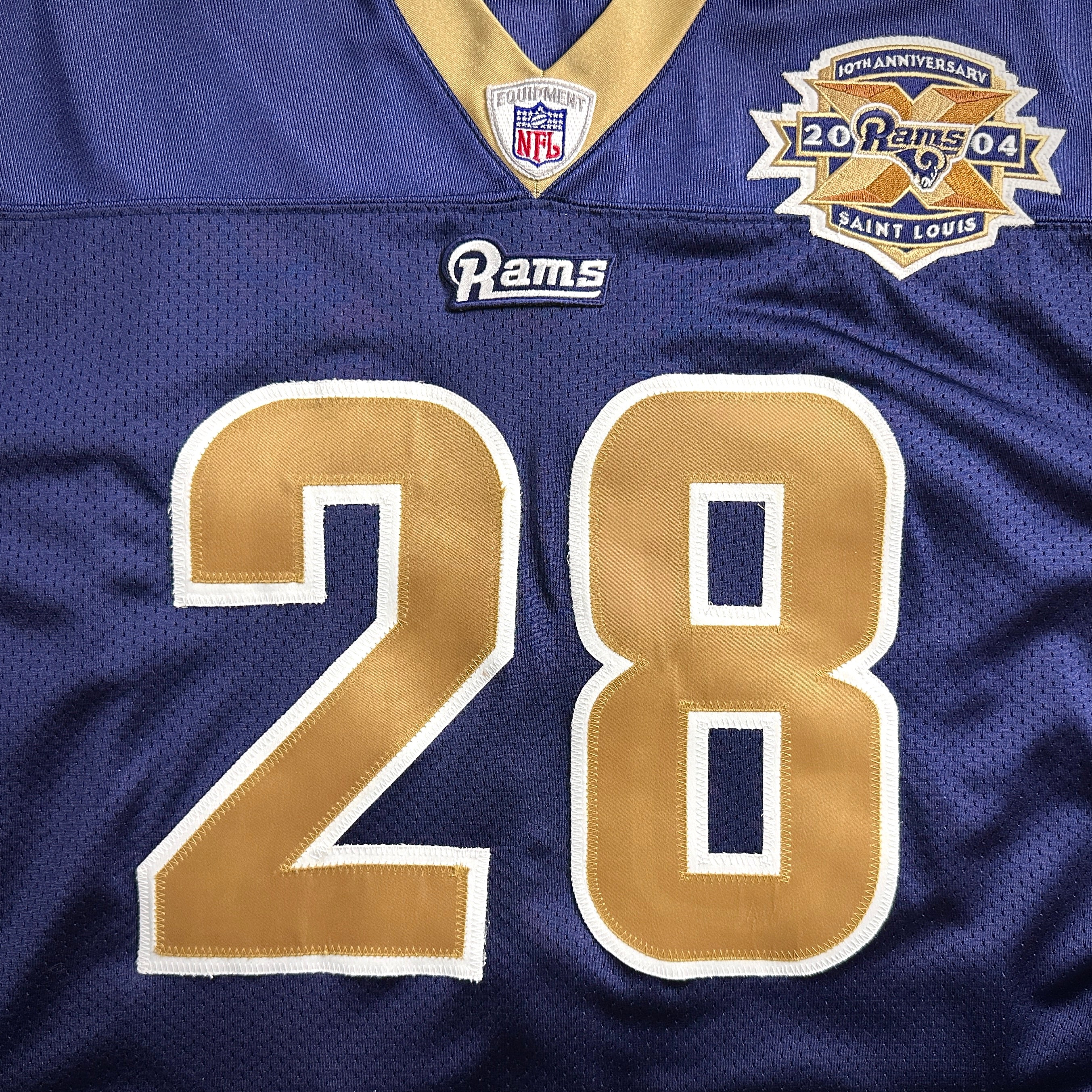 2004 Reebok NFL Authentic Jersey St. Louis Rams Marshall Faulk Sz 52 Vintage HOF