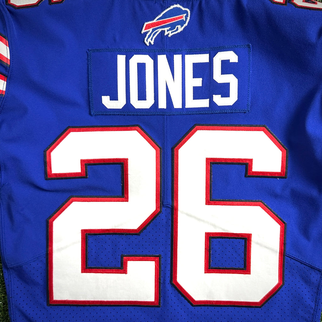 2018 Nike NFL Game Used Worn Jersey Buffalo Bills Taiwan Jones Team COA Captain
