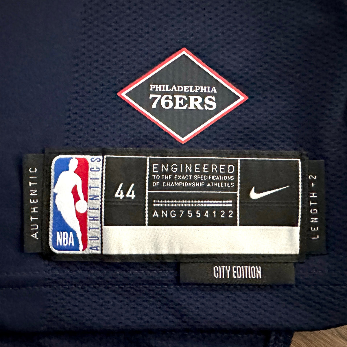 New! 2023 Nike NBA Authentic Jersey Philadelphia 75th Joel Embiid Sz. 44 M NWT