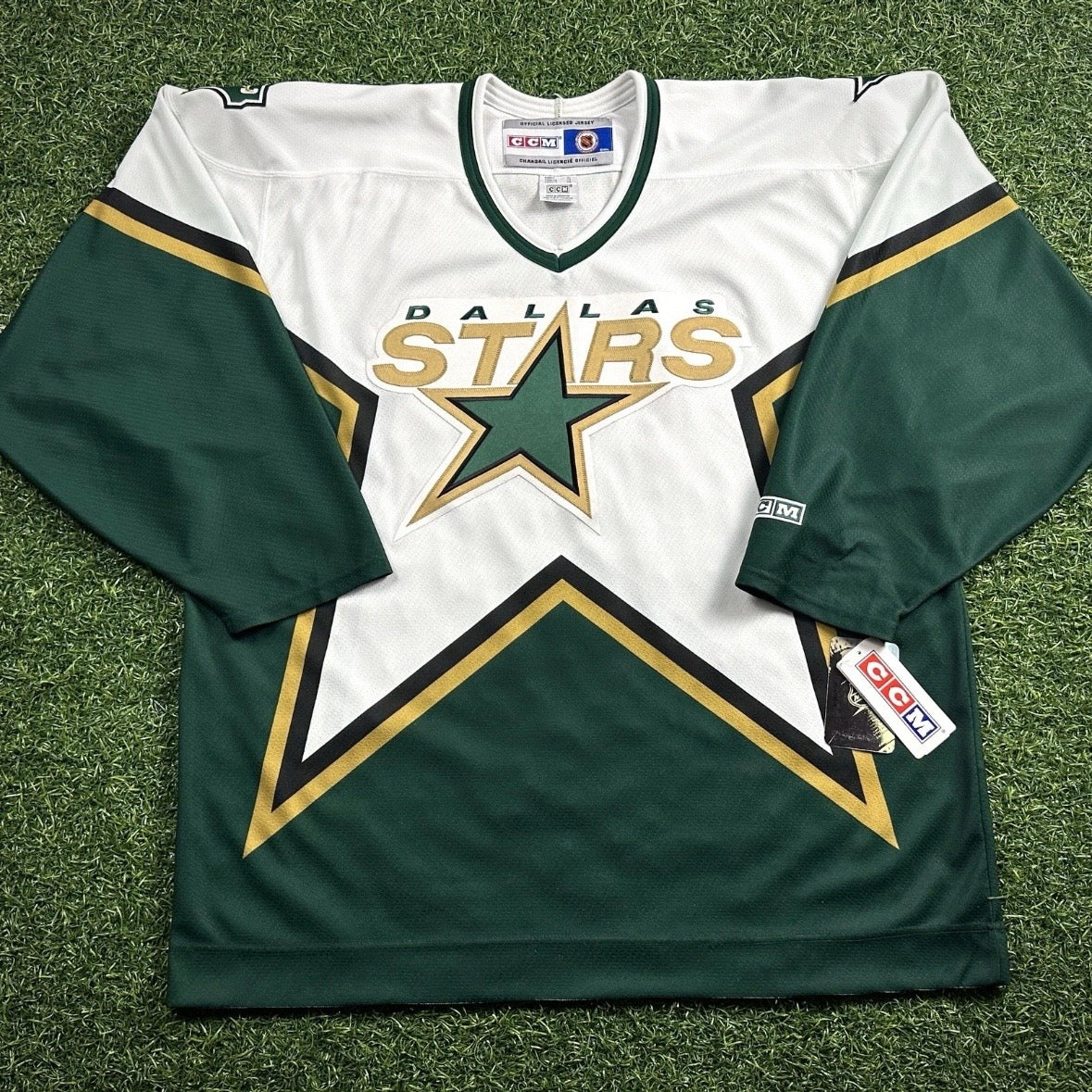 New! 2005/06 CCM NHL Dallas Stars White Away Jersey Sz. XL Vintage NWT