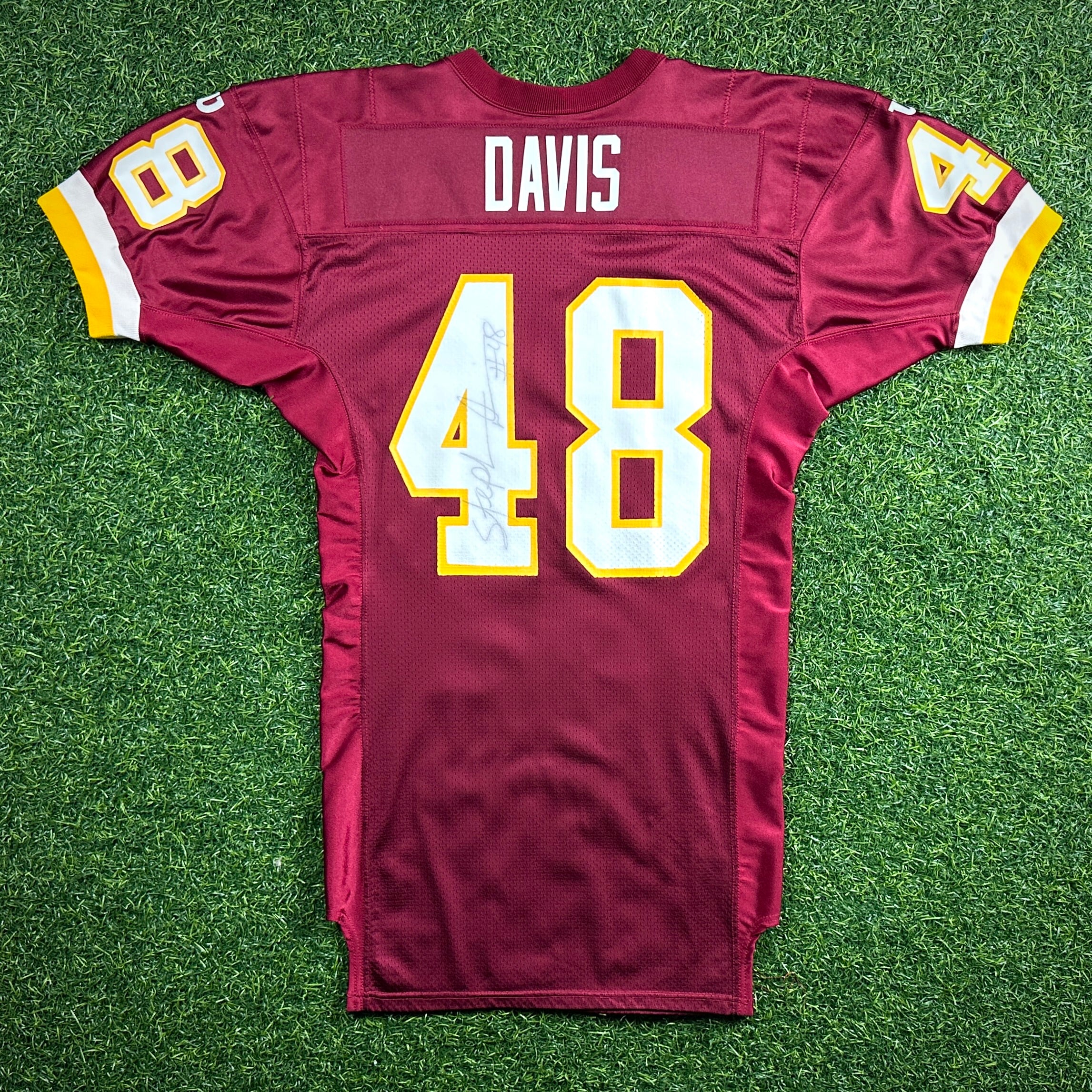 1997 Wilson NFL Game Issued Jersey Washington Redskins Stephen Davis Autograph