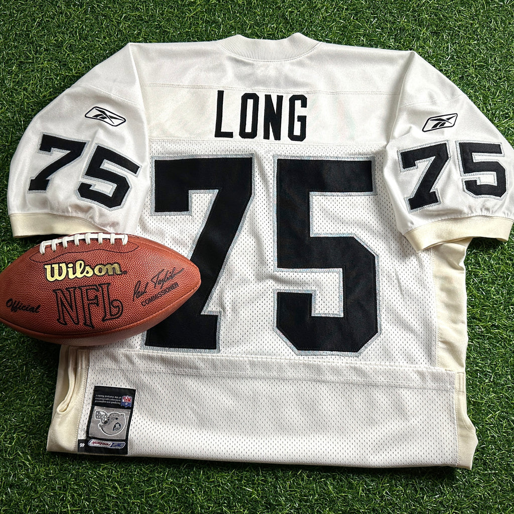 2001 Reebok NFL Authentic Jersey Oakland Raiders Howie Long Sz. 46 Helmet Tag