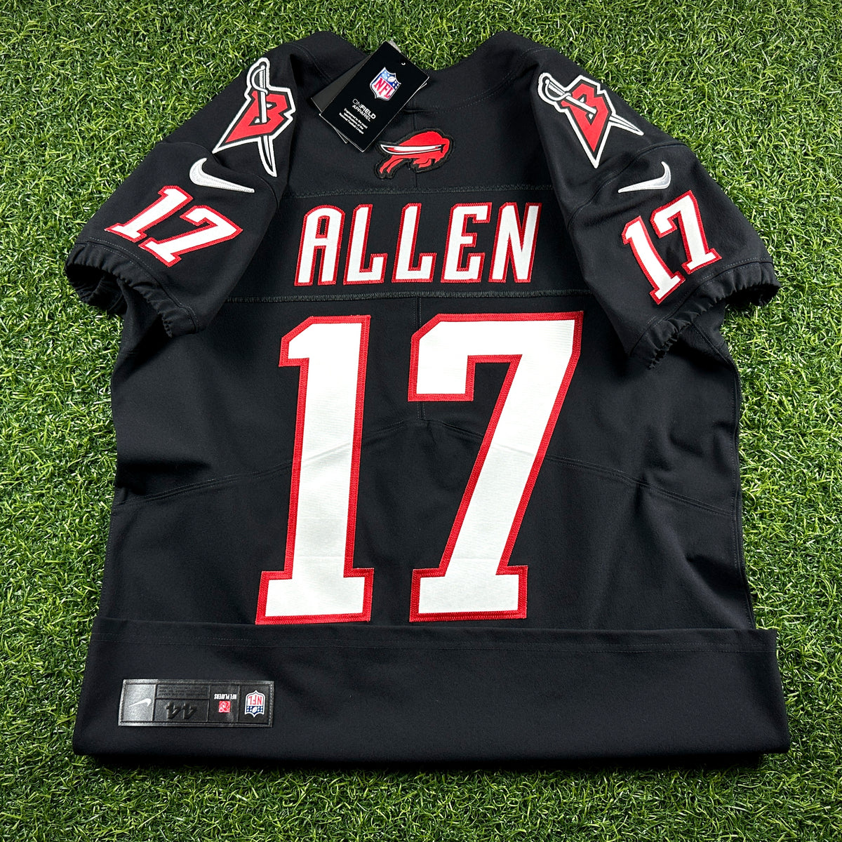 New! Nike NFL X NHL Vapor Elite Authentic Jersey Buffalo Bills Sabres Josh Allen Sz. 44