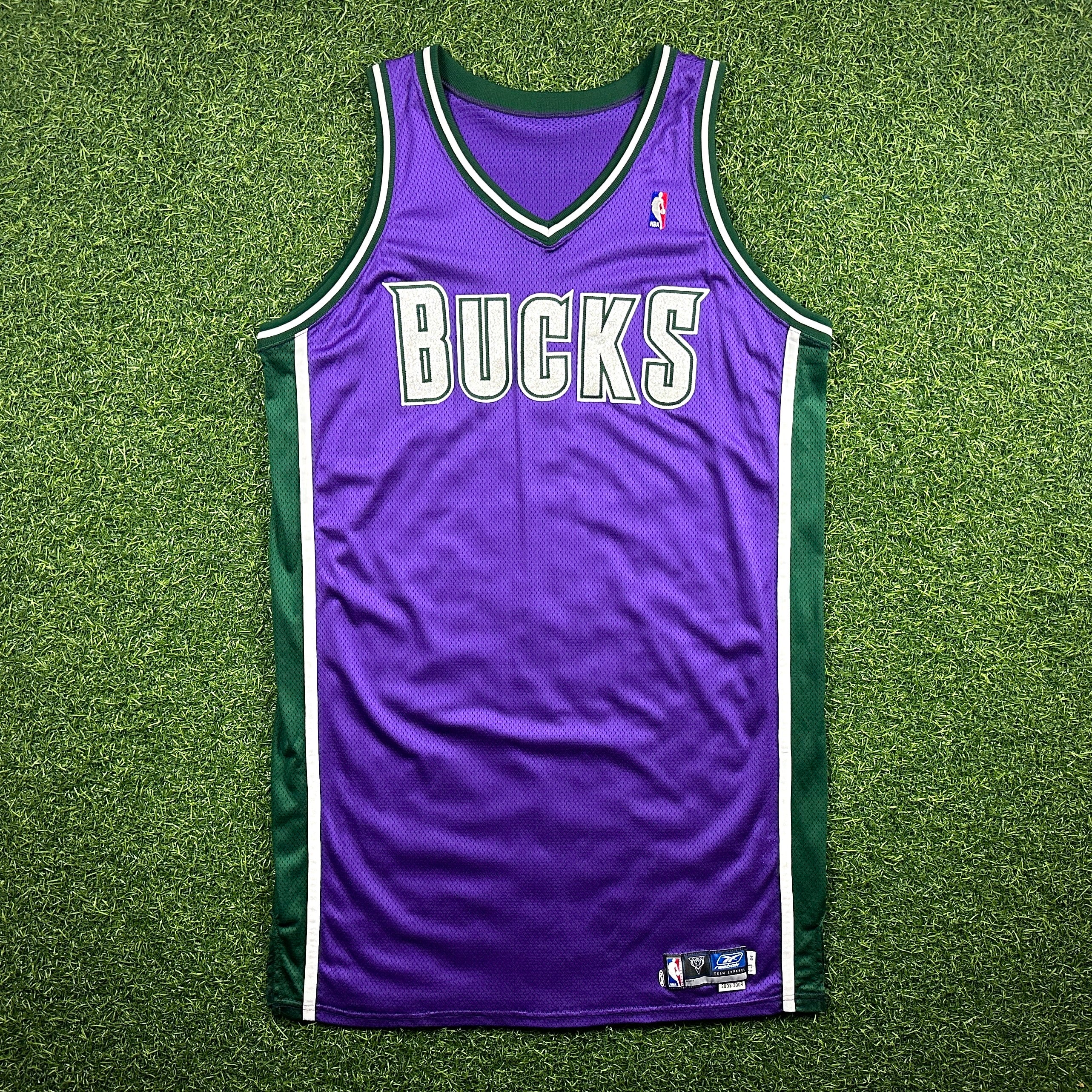 2003/04 Reebok NBA Team Issued Game Jersey Milwaukee Bucks Sz. 54 Berlin WI