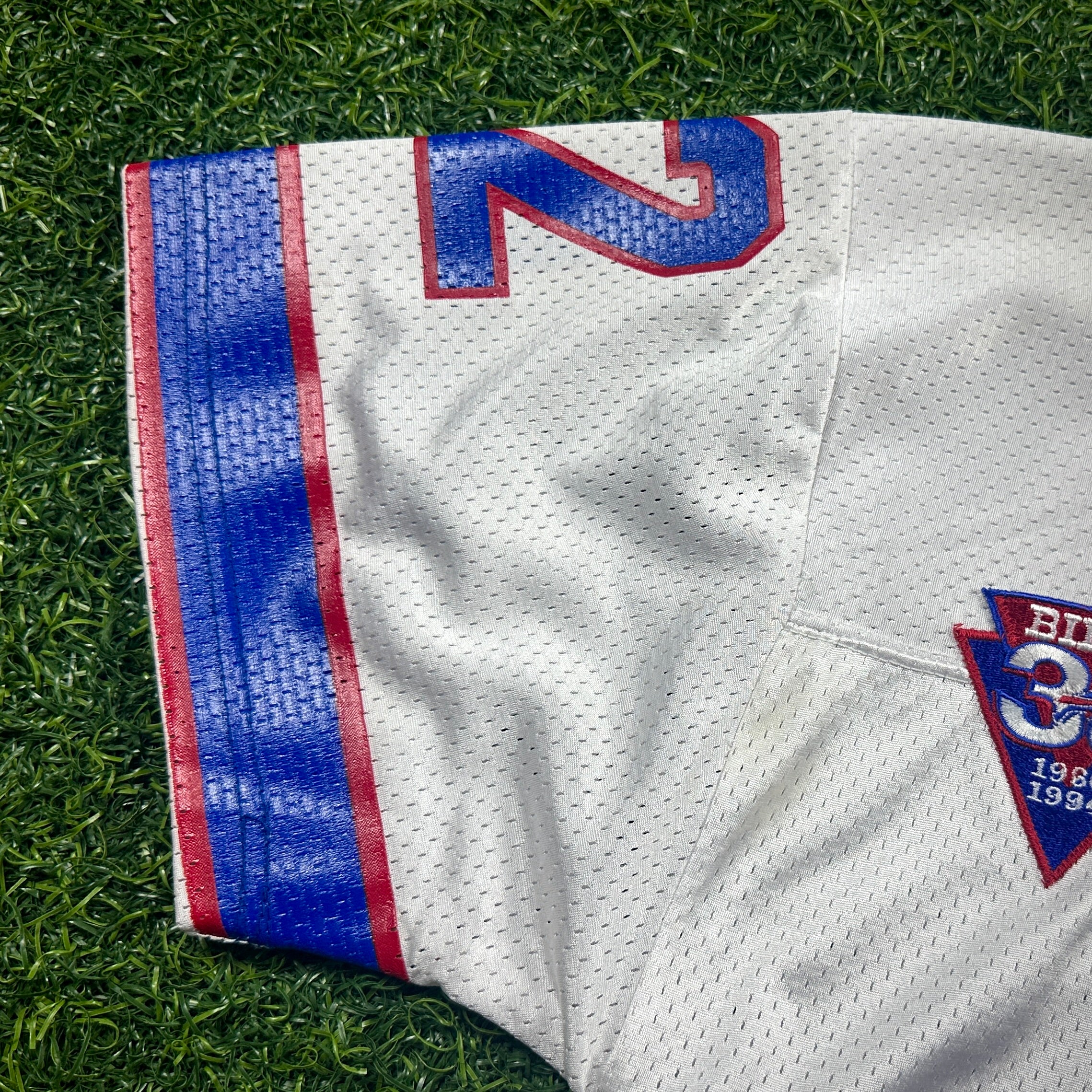 1994 Ripon Athletic NFL Authentic Jersey Buffalo Bills White Jim Kelly Sz. 44 (L)