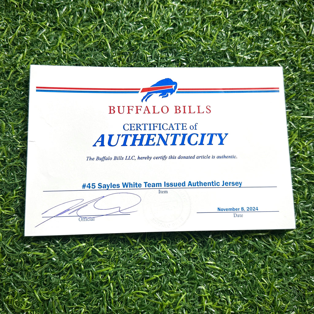 2017 Nike NFL Team Issued Game Jersey Buffalo Bills Marcus Sayles Team COA