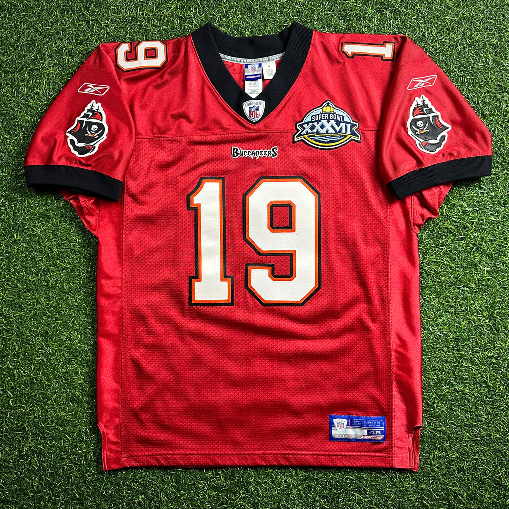 2002 Reebok NFL Authentic Jersey Tampa Bay Buccaneers Keyshawn Johnson Sz. 48 Super Bowl XXXVII