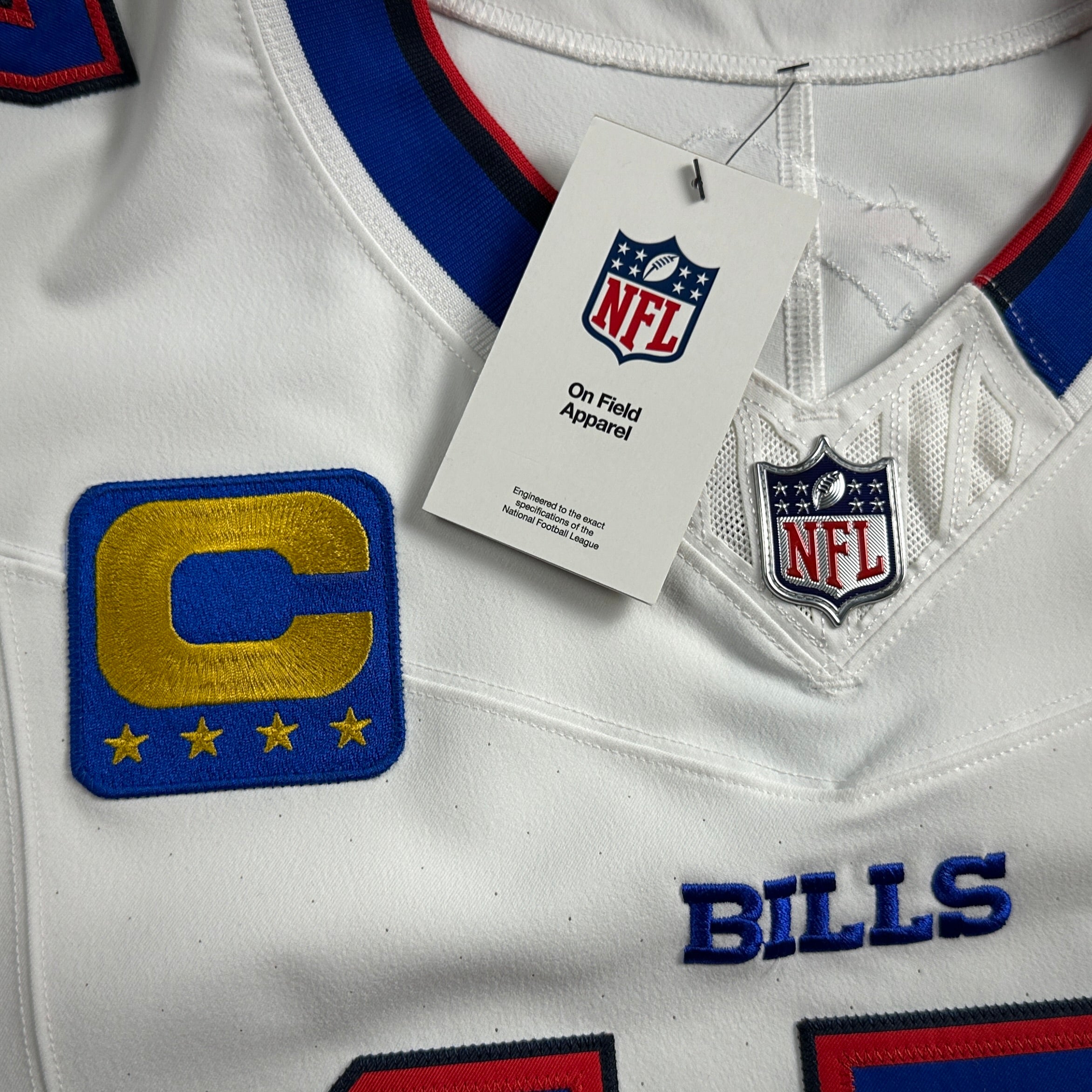 New! 2025 Nike NFL Vapor FUSE Elite Authentic Jersey Buffalo Bills Josh Allen Sz. 48 White Road