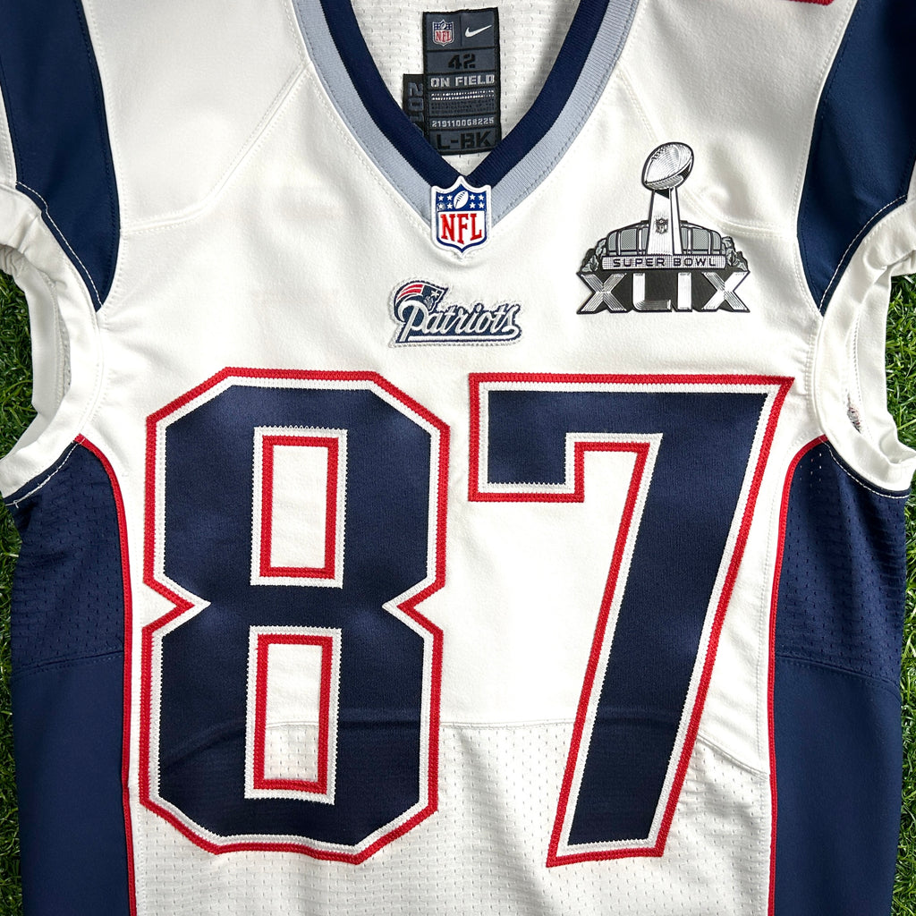 2014 Nike NFL Team-Issued Super Bowl XLIX Game Jersey New England Patriots Rob Gronkowski