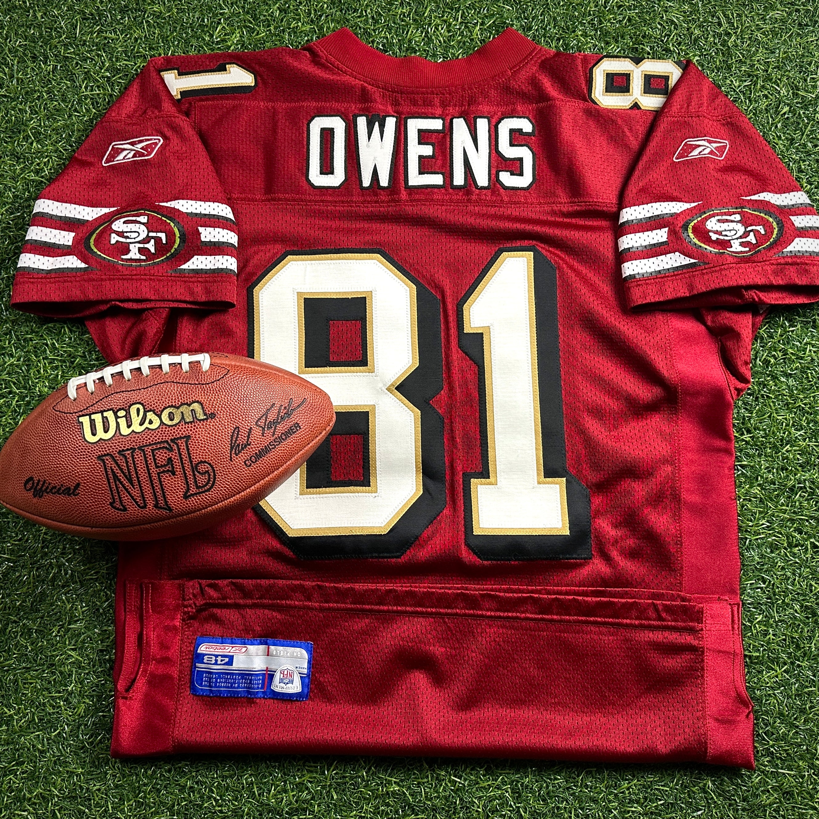 2002 Reebok NFL Authentic Jersey San Francisco 49ers Terrell Owens Sz 48 Vintage