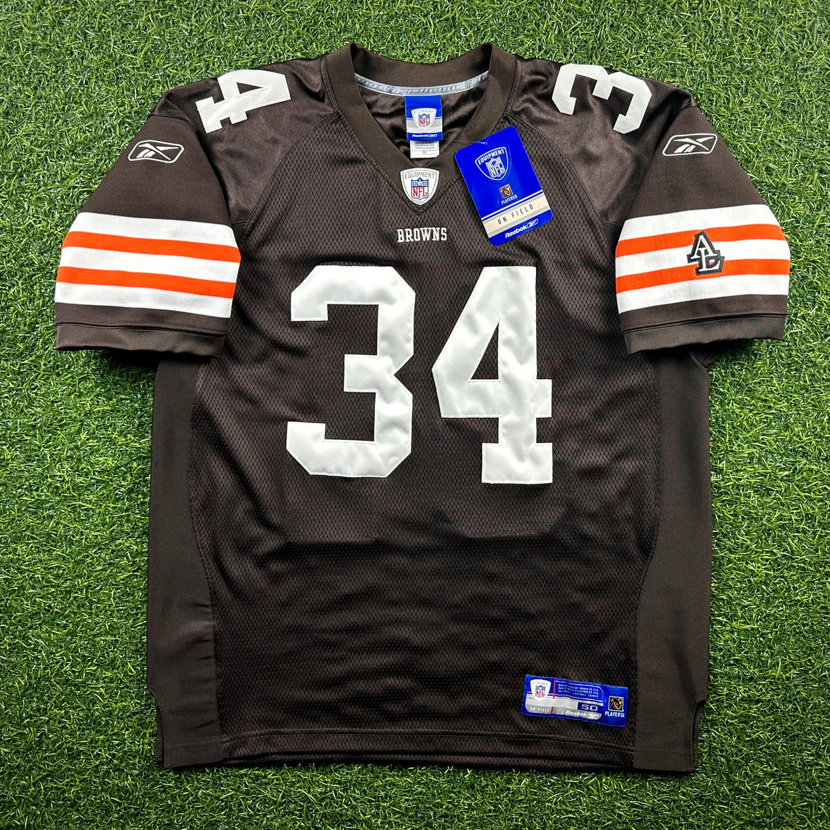 New! 2006 Reebok NFL Authentic Jersey Cleveland Browns Reuben Droughns Sz. 50 Vintage