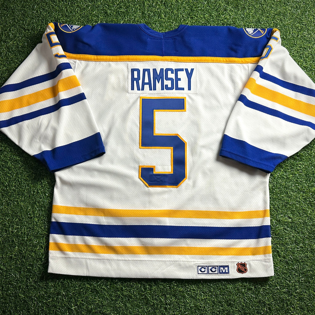 CCM NHL On-Ice Authentic 1988 Jersey Buffalo Sabres Mike Ramsey Sz. 50 Throwback