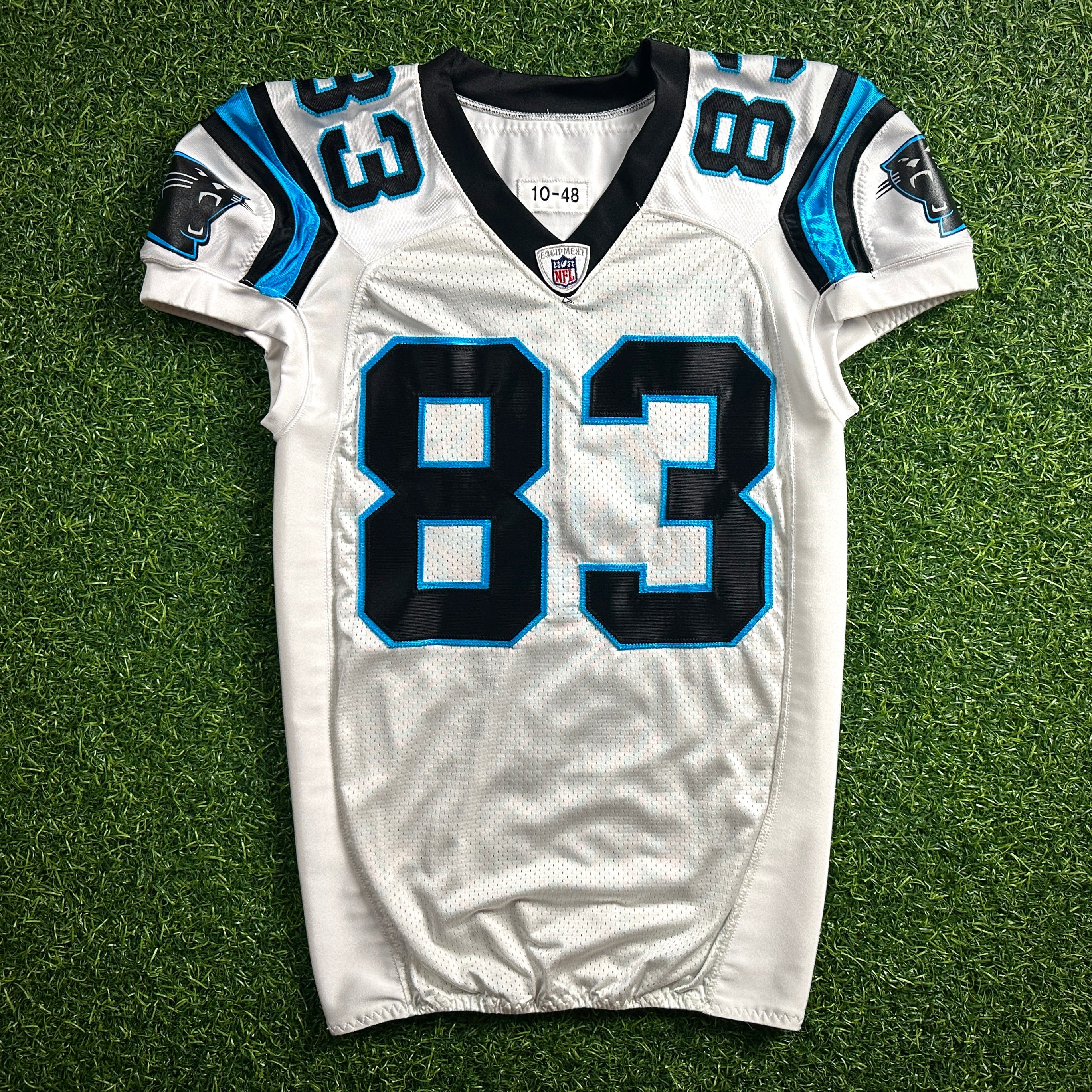 2010 Reebok NFL Game-Issued Jersey Carolina Panthers Charly Martin Sz. 48