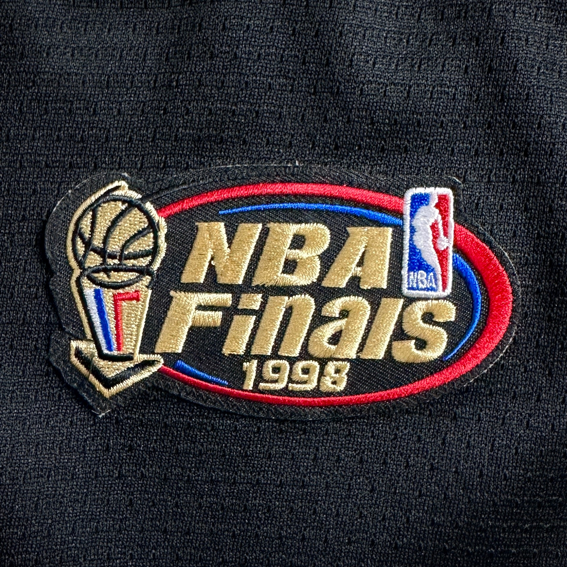 1998 Nike NHL X NBA Mashup Jersey Chicago Bulls Blackhawks Michael Jordan Black Sz. L