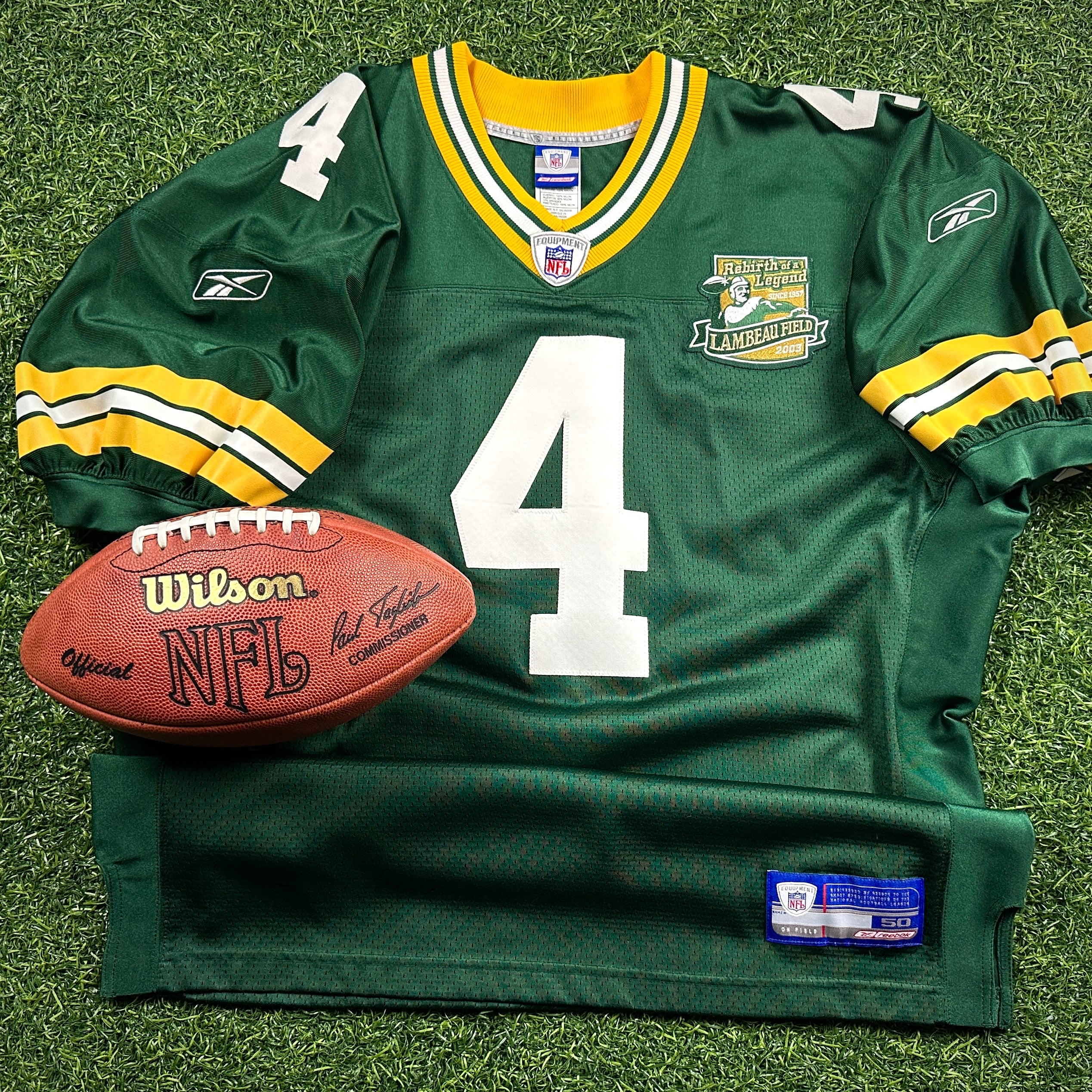 2003 Reebok NFL Authentic Jersey Green Bay Packers Brett Favre Sz. 50 Lambeau Patch