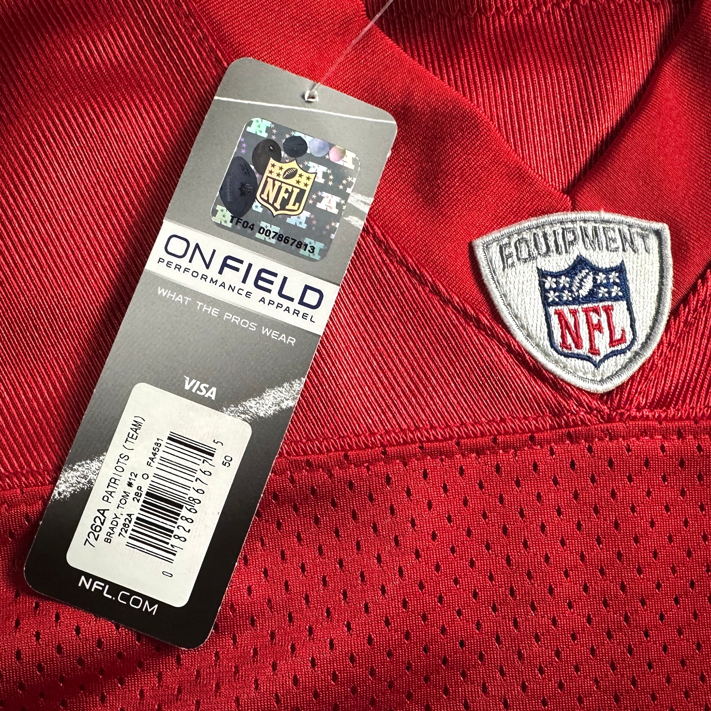 New! 2009 Reebok NFL Authentic Jersey New England Patriots Tom Brady Sz. 50 Throwback