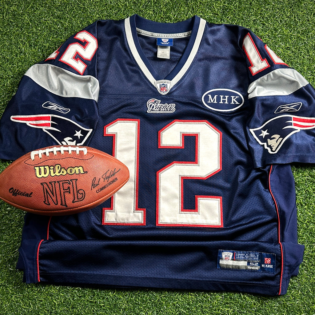 2011 Reebok NFL Authentic Jersey New England Patriots Tom Brady Sz. 52 MHK Pro Lettering
