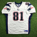 2007 Reebok NFL Authentic Jersey New England Patriots Randy Moss White Away Sz. 52